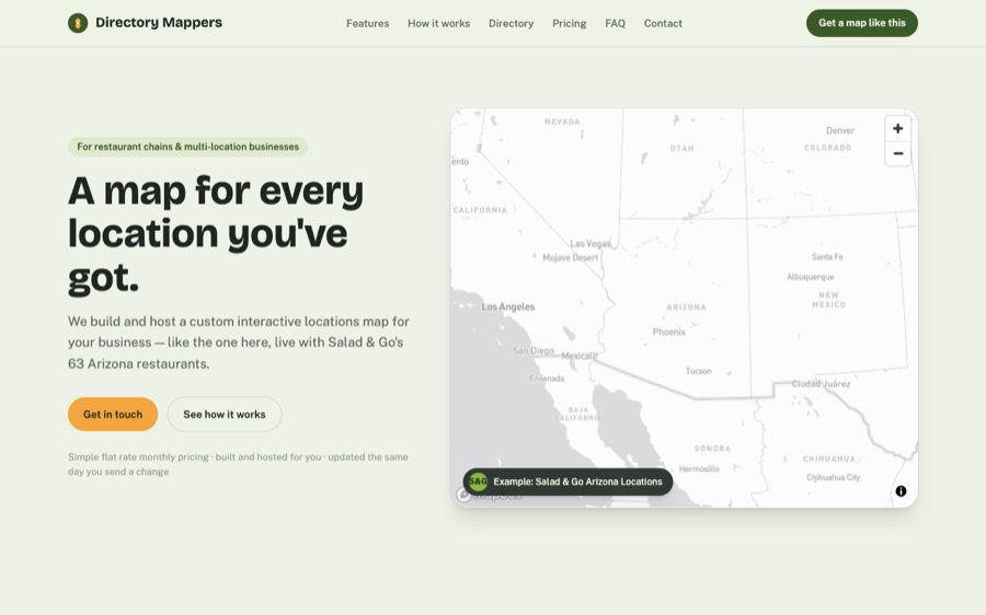 Directory Mappers website homepage